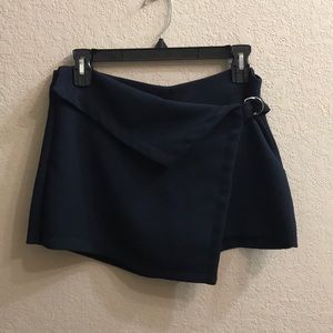 Zara navy blue wrap skort